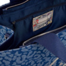 Bolso tote grande de denim con estampado animal