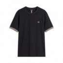 Camiseta De Corte Regular Con Detalle De Logotipo En La Manga