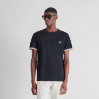 Camiseta De Corte Regular Con Detalle De Logotipo En La Manga