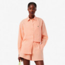 Camisa oversized de mezcla de lino