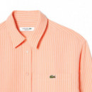 Camisa oversized de mezcla de lino