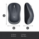 Raton LOGITECH Wireless Optical M185 Negro-gris P