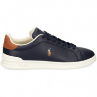 Talon Cuero Deportivo Piel+nobuck Negro  POLO RALPH LAUREN