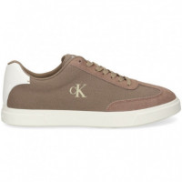 Talon Blanco Deportivo Canvas Beige  CALVIN KLEIN