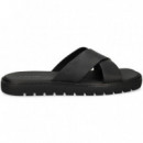 Pala Cruzada Piel Negro  CALVIN KLEIN