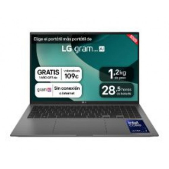 Portátil LG Gram Intel Core Ultra 7-258V 32GB 1TB SSD 16" W11H Negro (16Z90TL-G.AU88B)