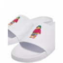 POLO RALPH LAUREN - POLO SLIDE-SANDALS-SLIDE - WHITE BEACH SHOP BEAR - 809P09762001/WHITE BEACH SHOP BEAR
