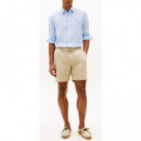 TOMMY HILFIGER - DOVER 8 PO SORONA LINEN 2/2 - AEG - F|MW0MW44353/AEG