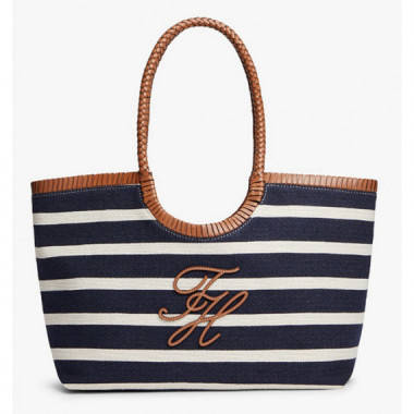 TOMMY HILFIGER - TH ELEV SUMMER TOTE STRIPE - 0GY - F|AW0AW18400/0GY