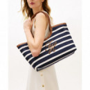 TOMMY HILFIGER - TH ELEV SUMMER TOTE STRIPE - 0GY - F|AW0AW18400/0GY