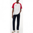 TOMMY HILFIGER - Th X CF1 Varsity Raglan Tee - Ybr - F|MN0MN00098/YBR