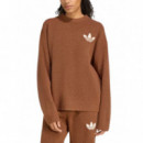 ADIDAS ORIGINALS - Knitted Sweater - Preloved Brown - KF2340/PRELOVED Brown