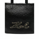 KARL LAGERFELD - k/signature braid md tote - 1av - B2W30205/1av