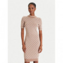 Vestido Guess Estampado Marron