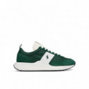 TRAIN 89 RIB-SNEAKERS-LOW TOP LACE GREEN