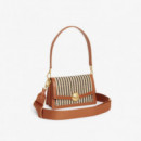 Flap Shoulder Bag Natural Noir Tan  LACOSTE