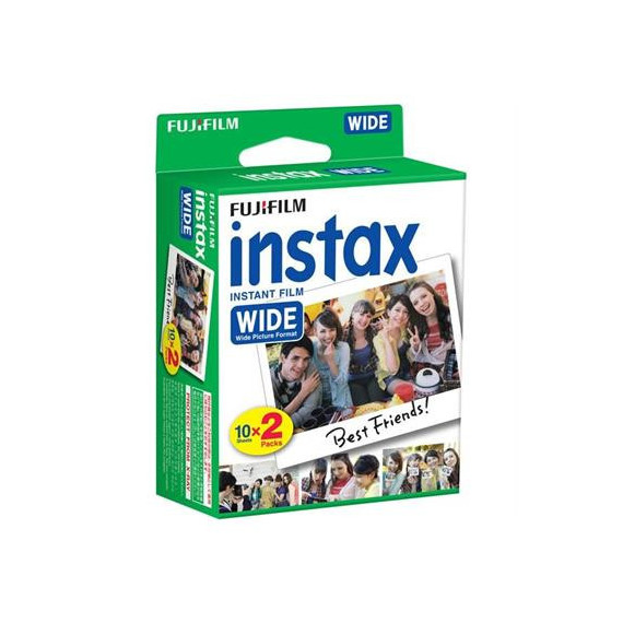 FUJIFILM Pack 2 Juegos de Papel Fotografico 10 x 2 Para Instax Wide