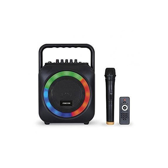 FONESTAR Box-35LED Altavoz Portatil con Reproductor USB/SD/Bluetooth, Micro Inalambrico, Efectos Led