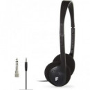 FONESTAR Auricular De Casco Estereo Con Cable FA-592 Negro