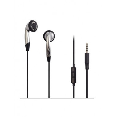 FONESTAR Auricular Estereo Cable Jack 3.5 FA-388M Con Microfono Plateado