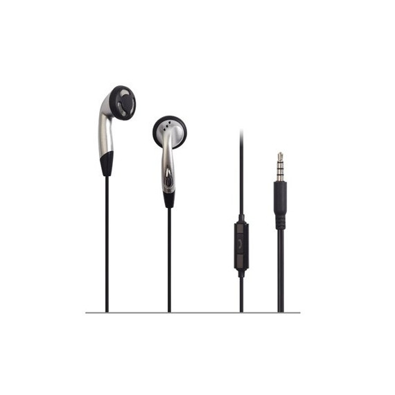 FONESTAR Auricular Estereo Cable Jack 3.5 FA-388M Con Microfono Plateado