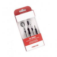 FONESTAR Auricular Estereo Cable Jack 3.5 FA-388M Con Microfono Plateado