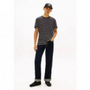TJM REG STRIPE SS TEE EXT BLACK STRIPE