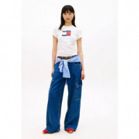 TJW SLIM WAVY FLAG TEE EXT ECRU