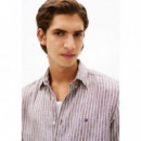LINEN BENGAL STRIPE RF SHIRT LEGACY BROW