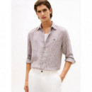 LINEN BENGAL STRIPE RF SHIRT LEGACY BROW