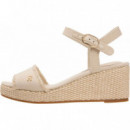 MID WOVEN WEDGE ESPAD FRINGE CLASSIC BEI