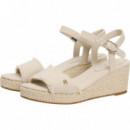 MID WOVEN WEDGE ESPAD FRINGE CLASSIC BEI