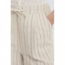 Bermudas Shorts ICHI Linno Brown Stripe