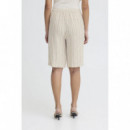 Bermudas Shorts ICHI Linno Brown Stripe