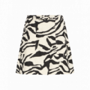 Faldas Falda ICHI Linno Graphic Animal White