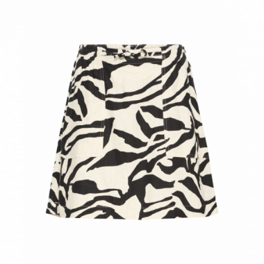 Faldas Falda ICHI Linno Graphic Animal White