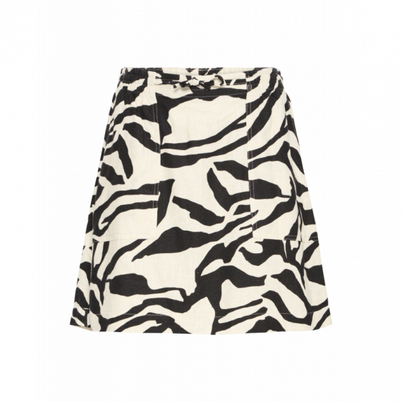 Faldas Falda ICHI Linno Graphic Animal White