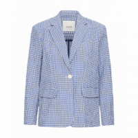 Chaquetas Mujer Blazer ICHI Jilma Sodalite Blue / White Check