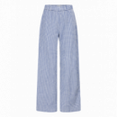 Pantalones mujer Pantalones ICHI Jilma Sodalite Blue / White Check