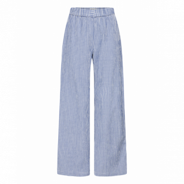 Pantalones mujer Pantalones ICHI Jilma Sodalite Blue / White Check