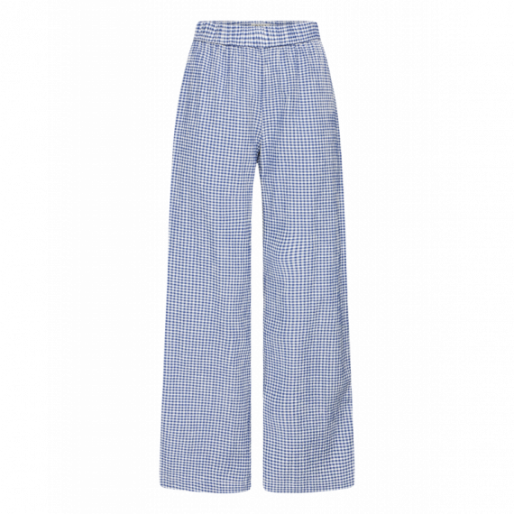 Pantalones mujer Pantalones ICHI Jilma Sodalite Blue / White Check