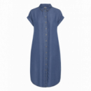 B-Young Vestidos Vestido B.YOUNG Kosmo Mid Blue Denim
