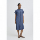 B-Young Vestidos Vestido B.YOUNG Kosmo Mid Blue Denim