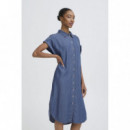B-Young Vestidos Vestido B.YOUNG Kosmo Mid Blue Denim