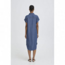 B-Young Vestidos Vestido B.YOUNG Kosmo Mid Blue Denim