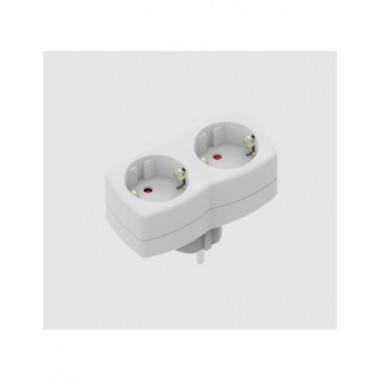 SILVER Enchufe 2x Schuko 9154 Blanco