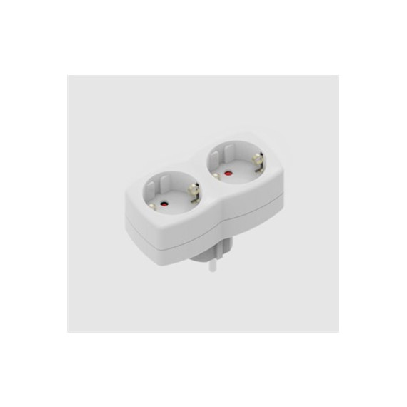 SILVER Enchufe 2x Schuko 9154 Blanco