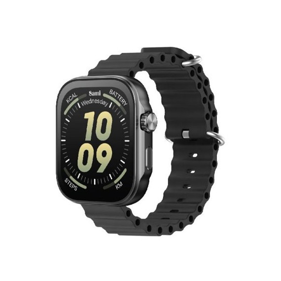 SAMI Reloj Inteligente SUPRA WS-2383NG Con GPS/Resistente Agua/Sueño/Cardiaco/Oxigeno Negro