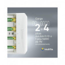 VARTA Cargador Universal De Pilas AA/AAA/C/D/9V 57658 Con Cable USB tipo C