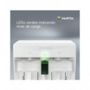 VARTA Cargador Universal De Pilas AA/AAA/C/D/9V 57658 Con Cable USB tipo C